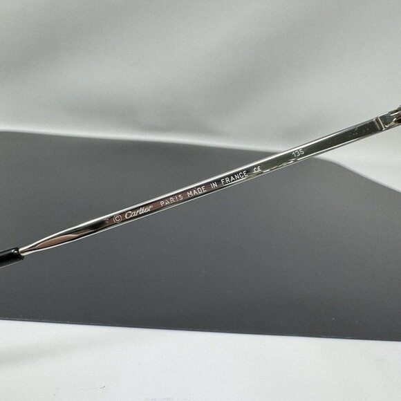 Cartier rimless metal optical Eyeglasses Frame Shiny Silver - Picture 8 of 16